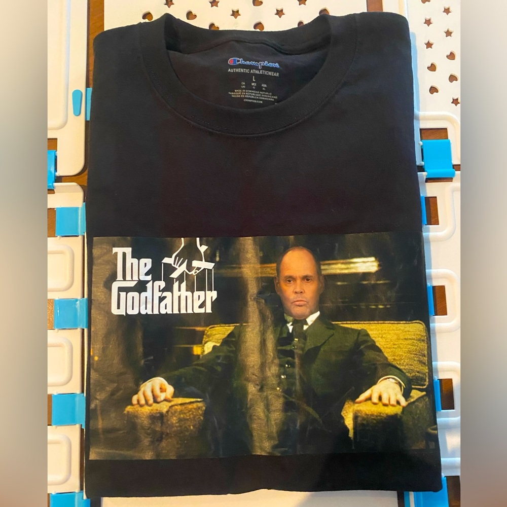 NWOT Champion “The Godfather” T-Shirt. Black Size Large